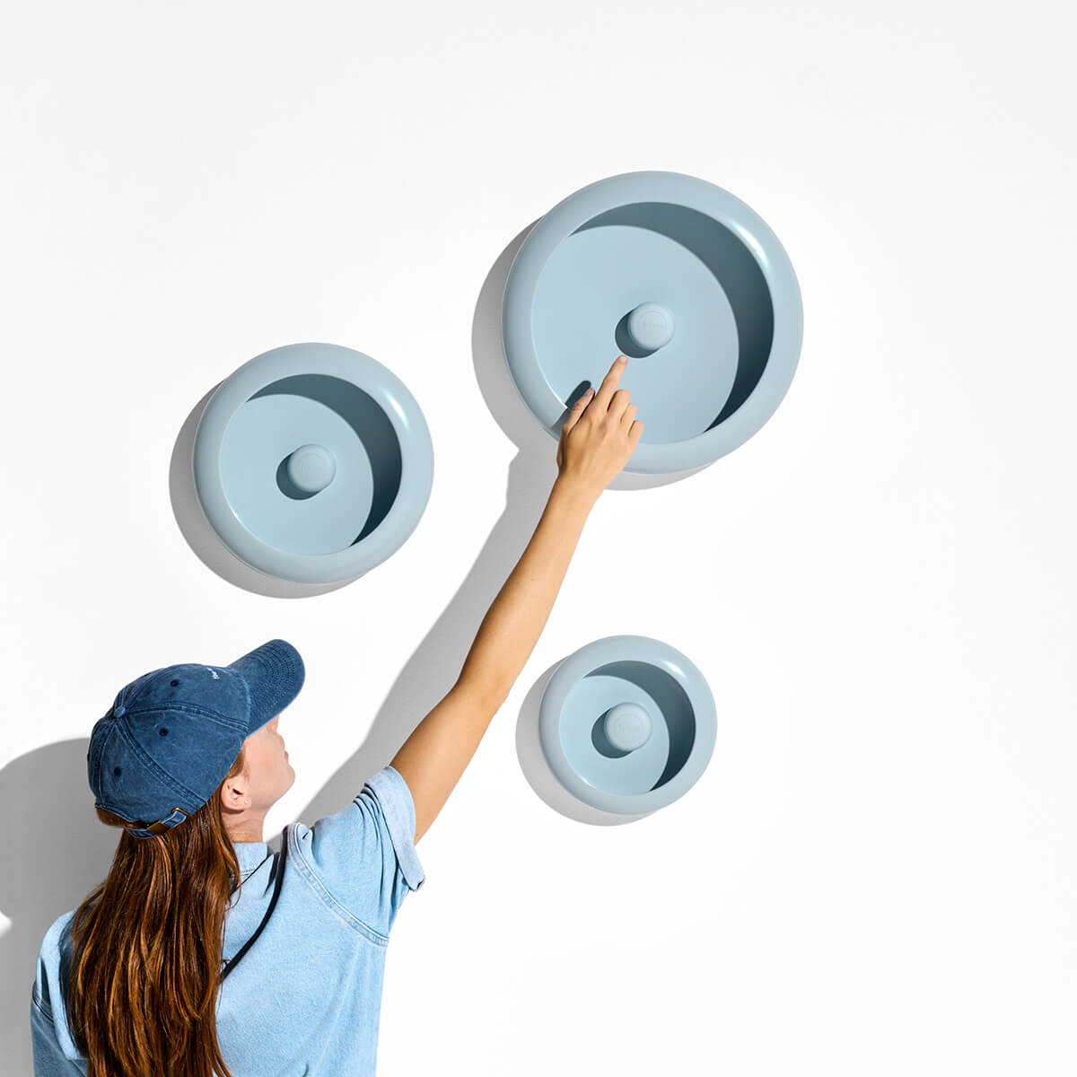 Fatboy Oloha Trio LED Akkuleuchte & Schale, Jet blue (hellblau)