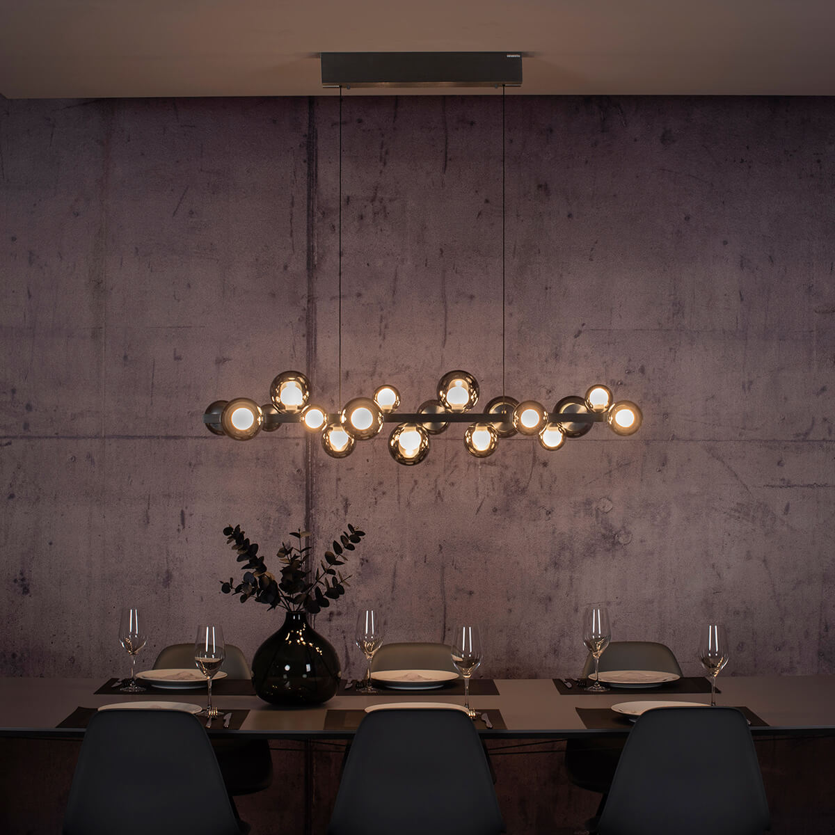 Neuhaus PURE E-Popup LED Pendelleuchte, grau