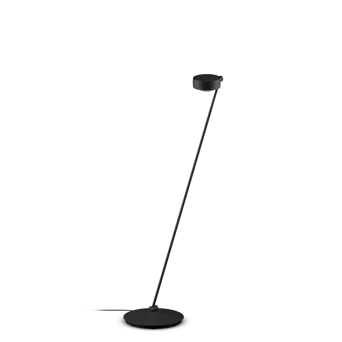 Occhio Sento C lettura LED Leseleuchte, 125 cm, 2700 K, Ausrichtung: links vom Objekt, schwarz matt