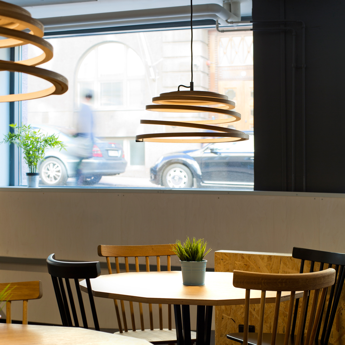 Secto Design Aspiro 8000 Pendelleuchte, Birke natur, Kabel: schwarz
