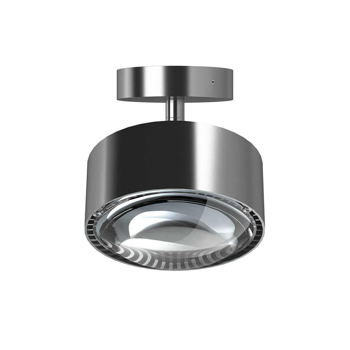 Top Light Puk Maxx Turn Downlight Deckenleuchte, Gehäuse, Chrom matt, mit Linse klar (nicht inbegriffen)