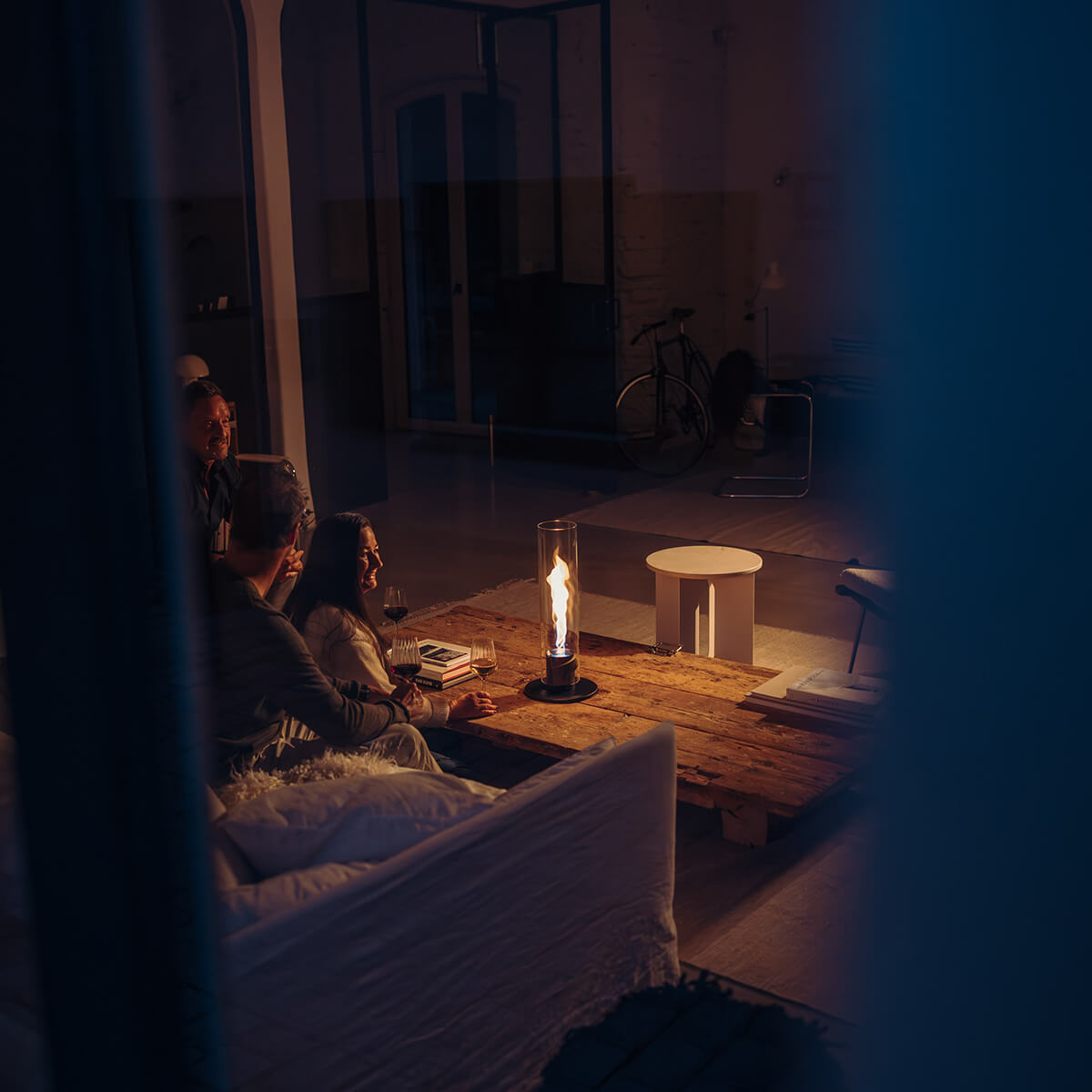 Höfats Spin 1200 Tischfeuer & Windlicht, schwarz
