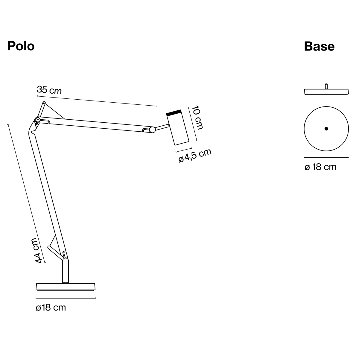 Marset Polo LED Tischleuchte, mit Tischfuß