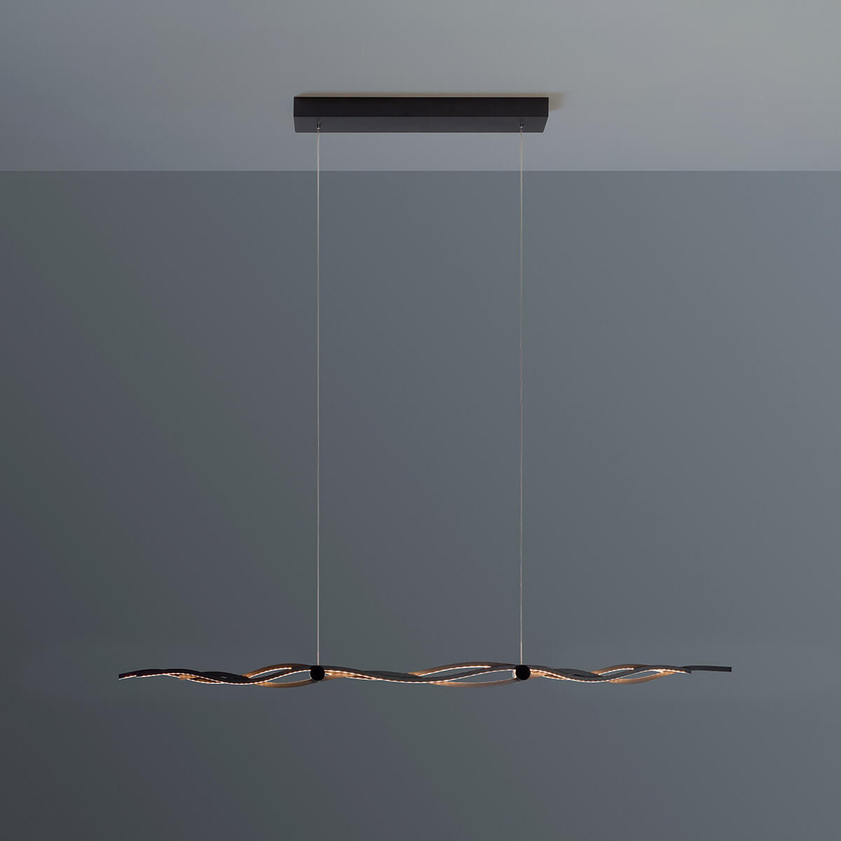 Escale Silk 2.0 LED Pendelleuchte, Länge: 120 cm, schwarz
