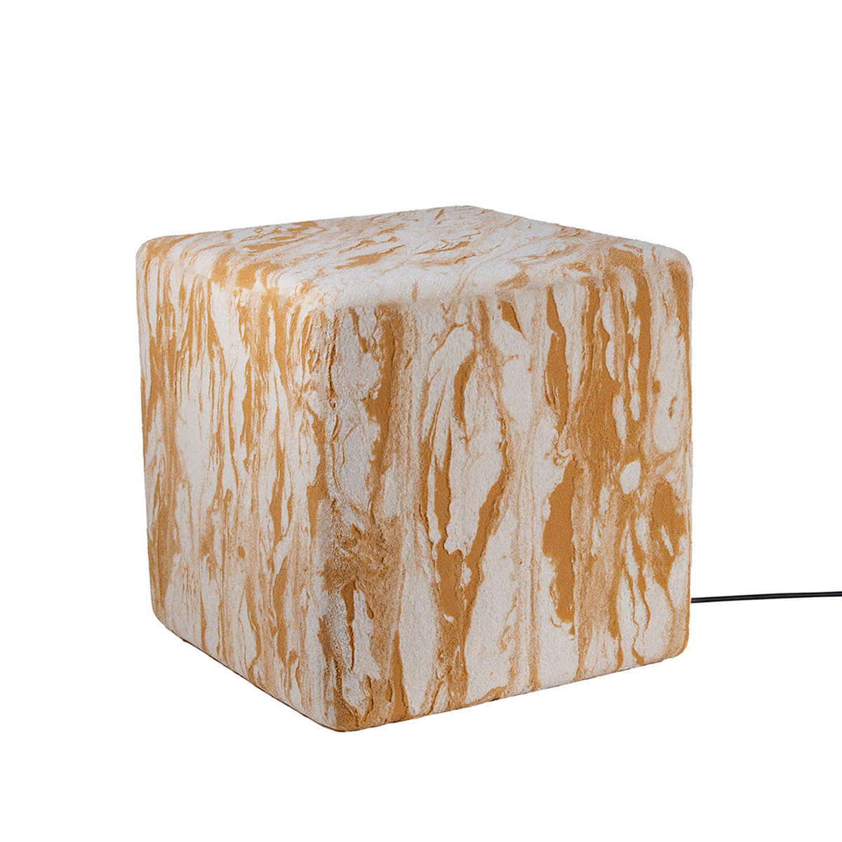 Epstein-Design Würfel Sahara CCT-LED Außenleuchte mit ZigBee, 35 cm, Sandstein