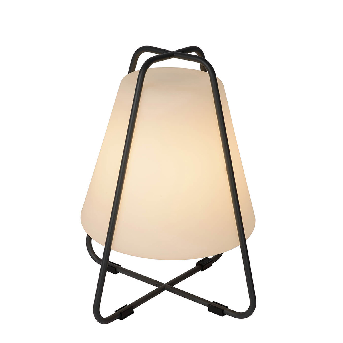 Lucide Pyramid LED Akkuleuchte, anthrazit (eingeschaltet)