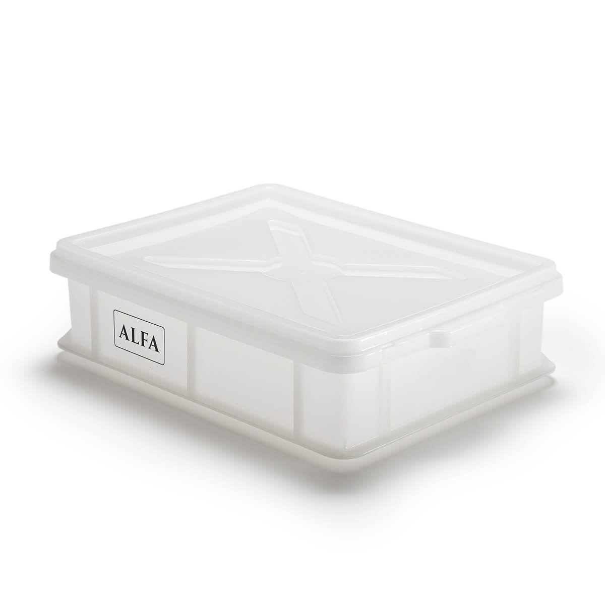 Alfa Forni Teigballen-Box mit Deckel, Kunststoff Teigballen-Box mit Deckel