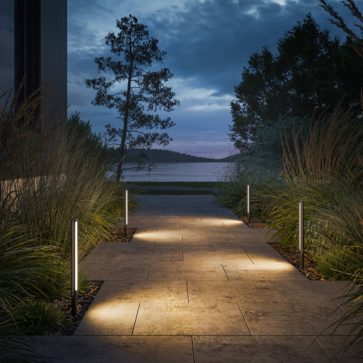 IP44.DE Kal LED Erdspießleuchte Connect (für unbefestigte Beet- und Grünflächen), M, deep black (schwarz)