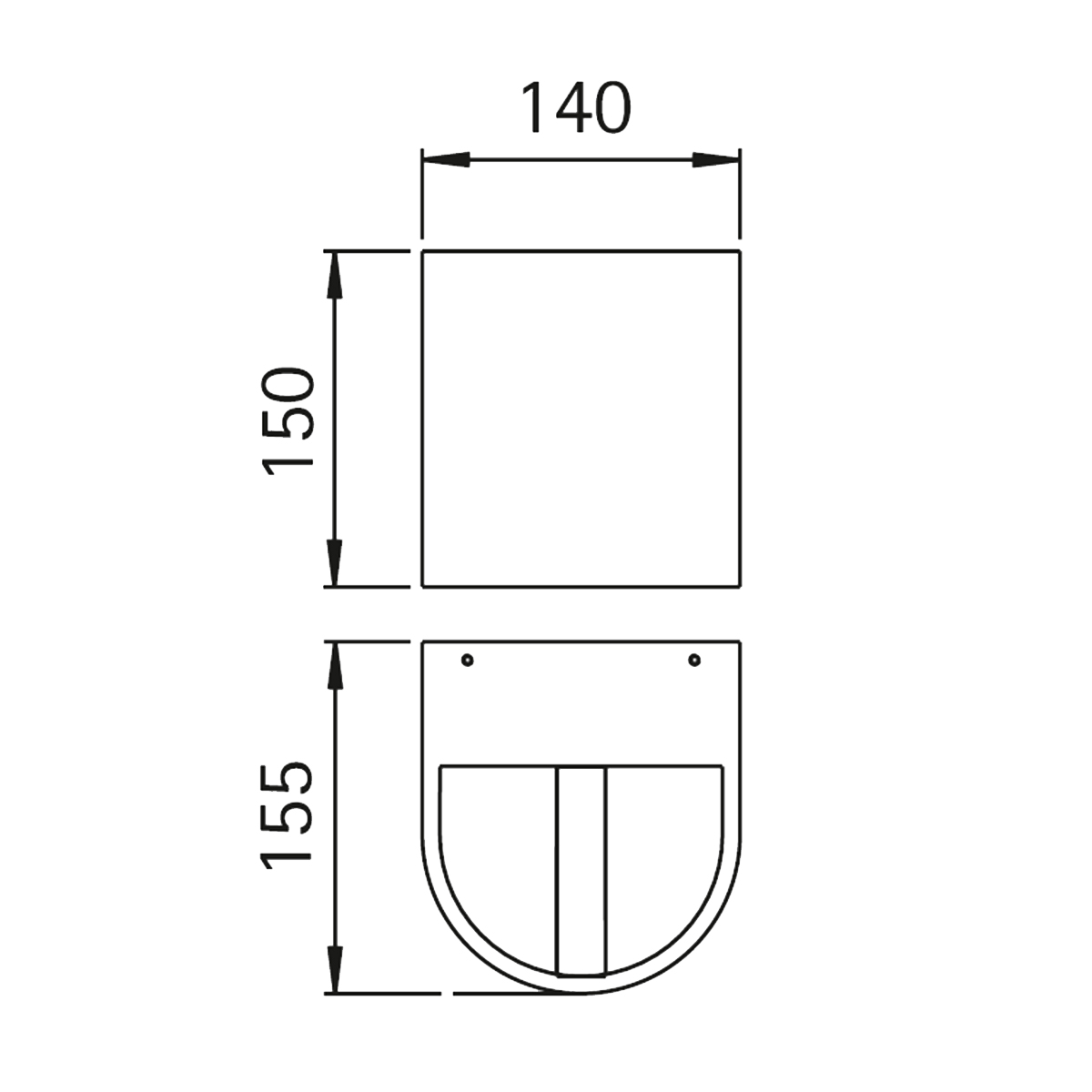 Albert Leuchten 2401 Wandstrahler, eng/breit