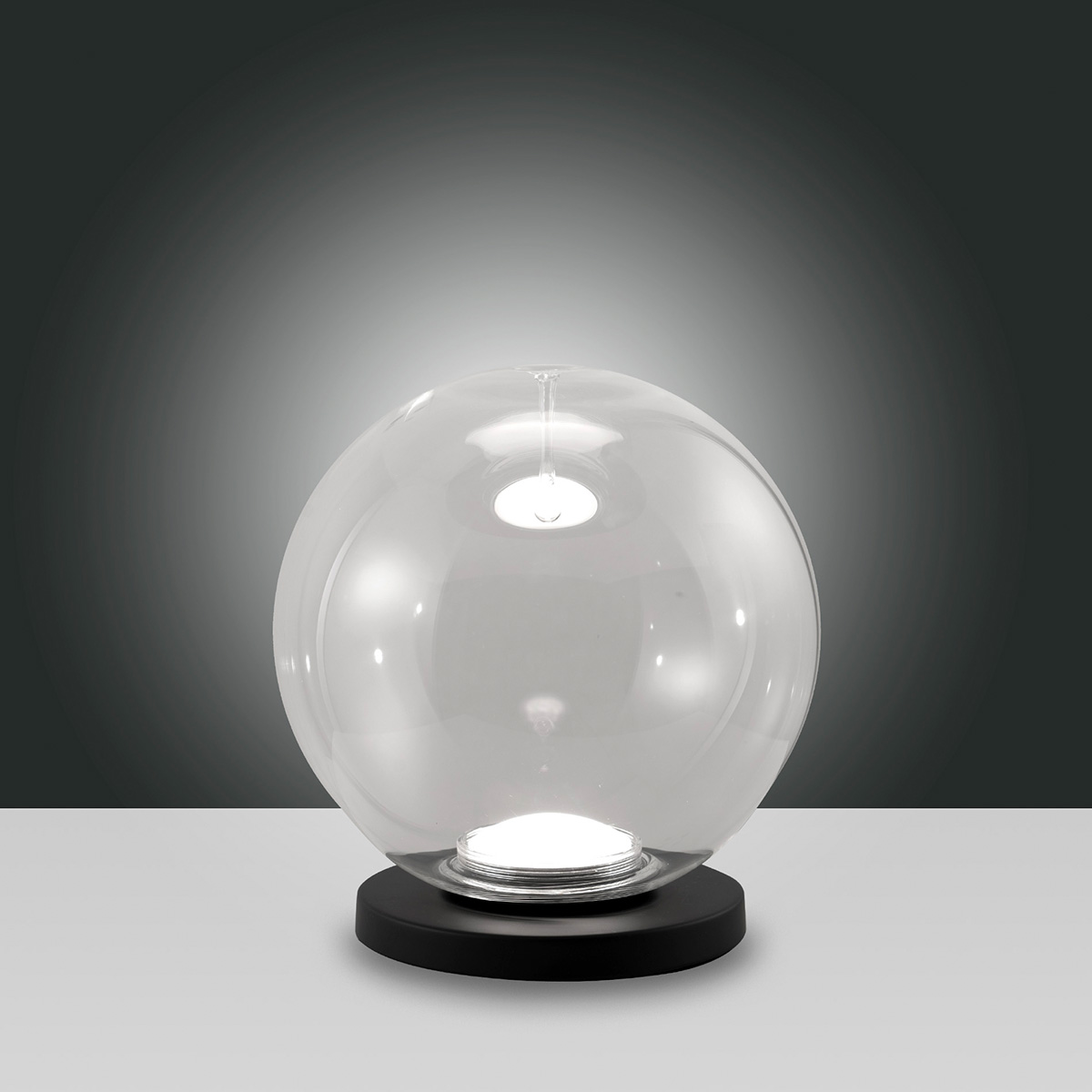 Fabas Luce Ariel LED Tischleuchte, schwarz / transparent Ariel LED Tischleuchte