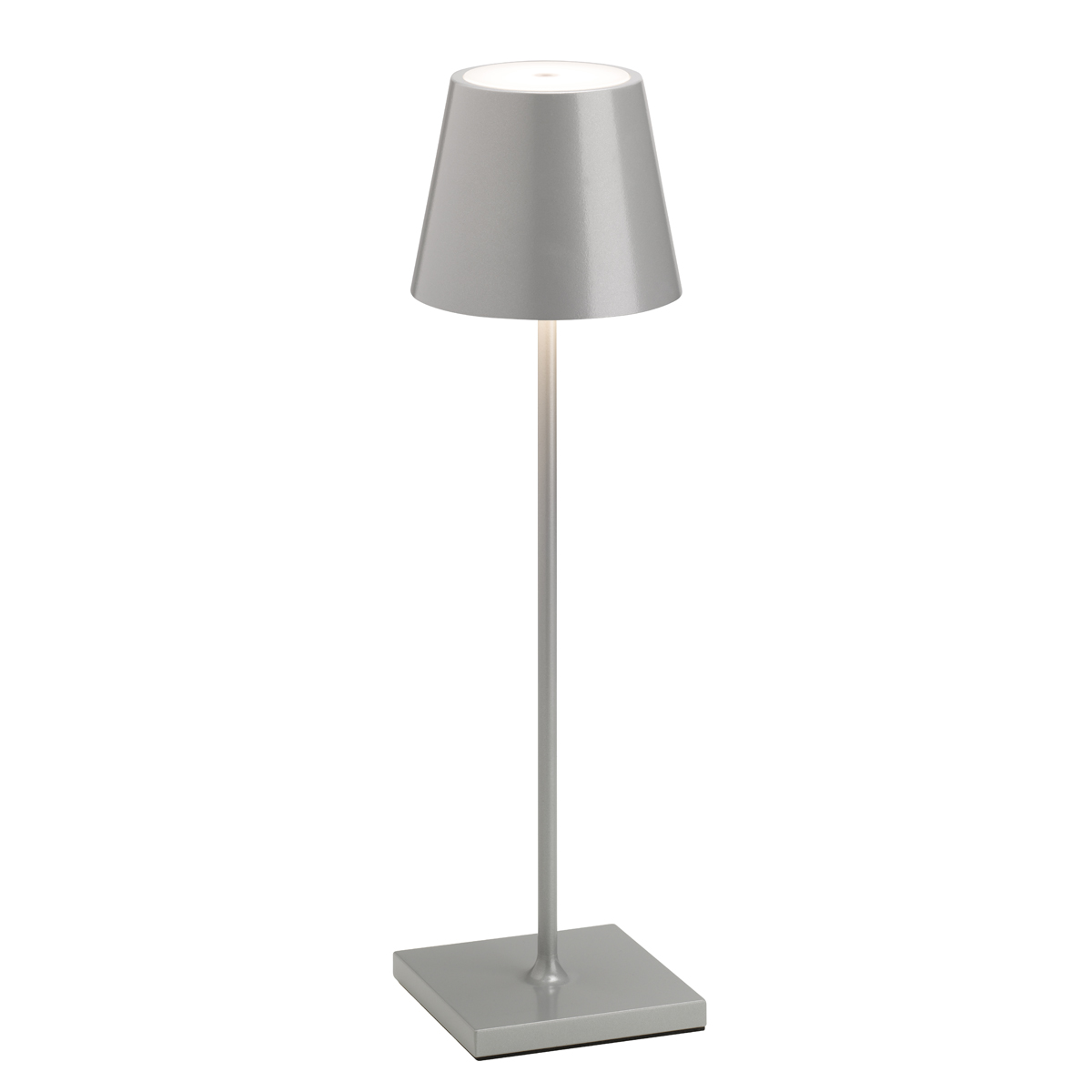 LCD Außenleuchten Outdoor LED Akku-Tischleuchte, Silber