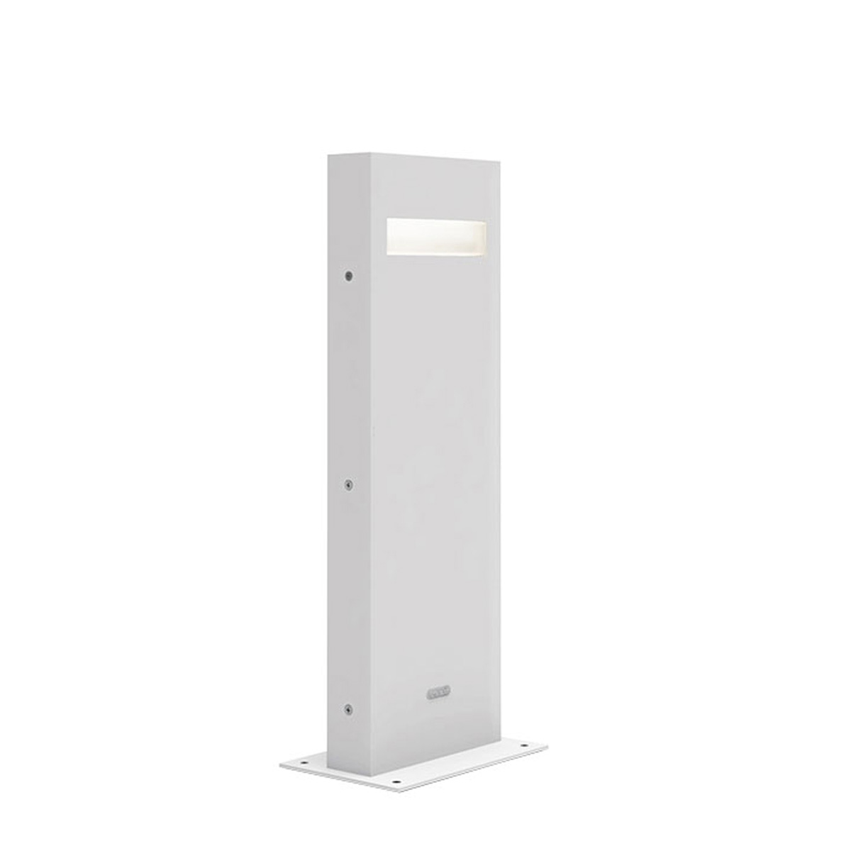 Artemide Outdoor Nuda LED Pollerleuchte, zweiseitiger Lichtaustritt, Höhe: 50 cm, hellgrau