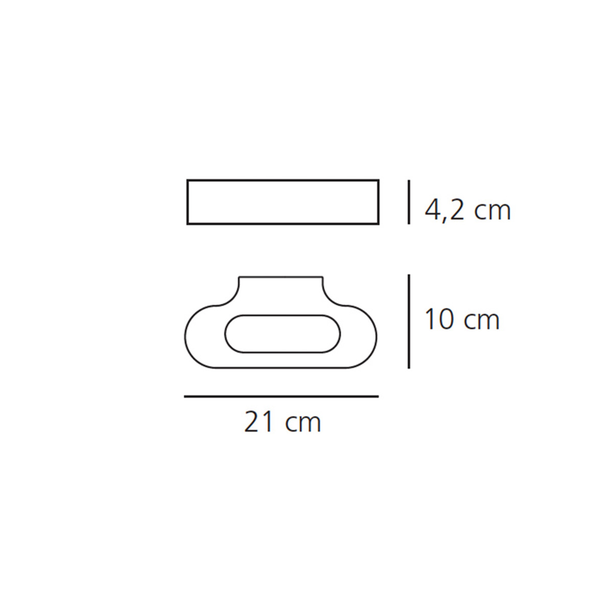 Artemide Talo LED Parete, Maßzeichnung