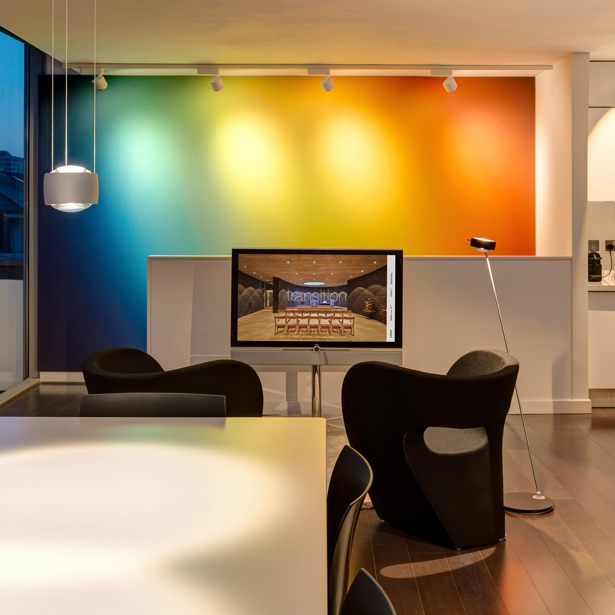 Occhio lui 3d pico track Z Strahler mit verschiedenfarbigen lui 3d Farbfiltern