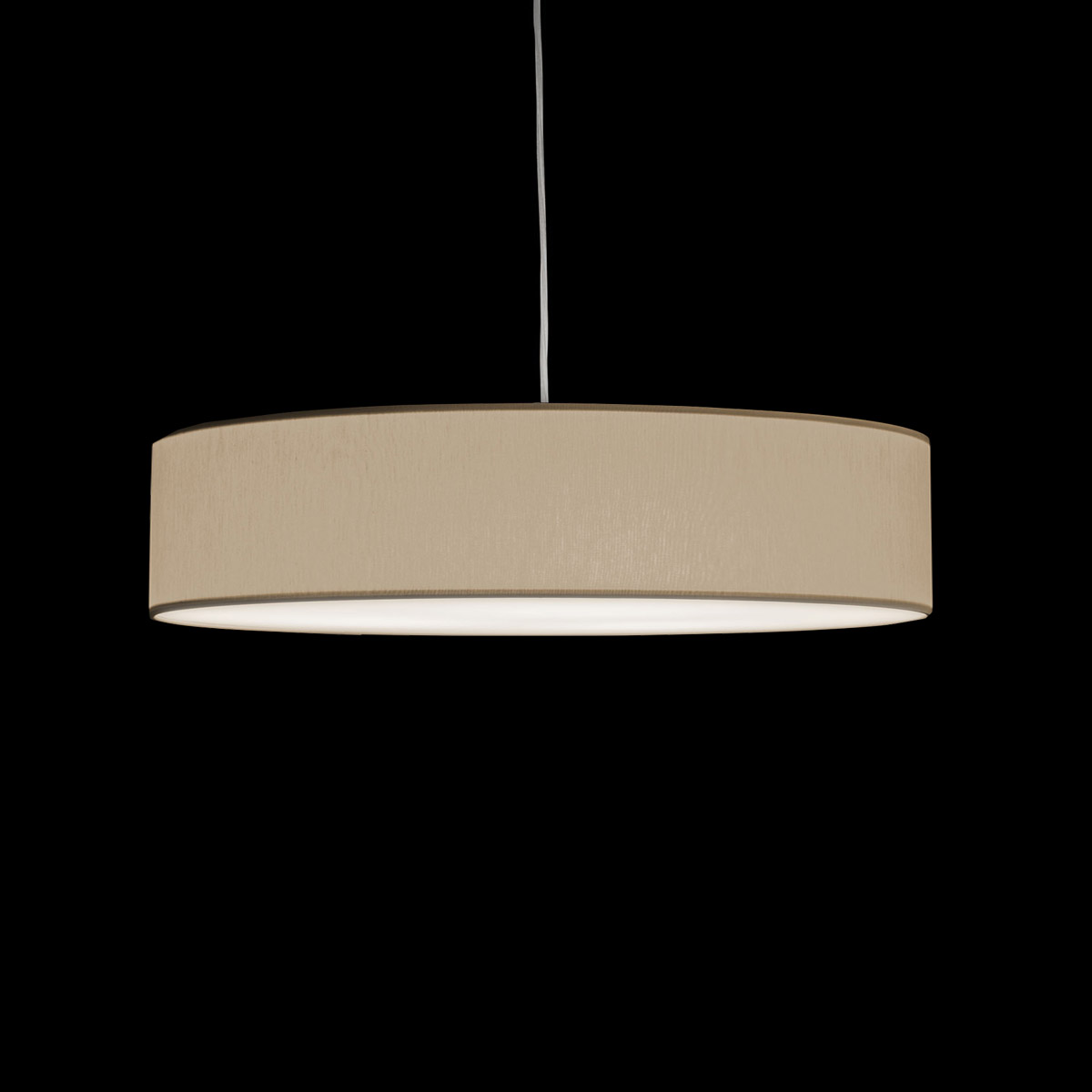 Holtkötter Vita P Pendelleuchte, Ø: 50 cm, Nickel matt, Chintz Sand