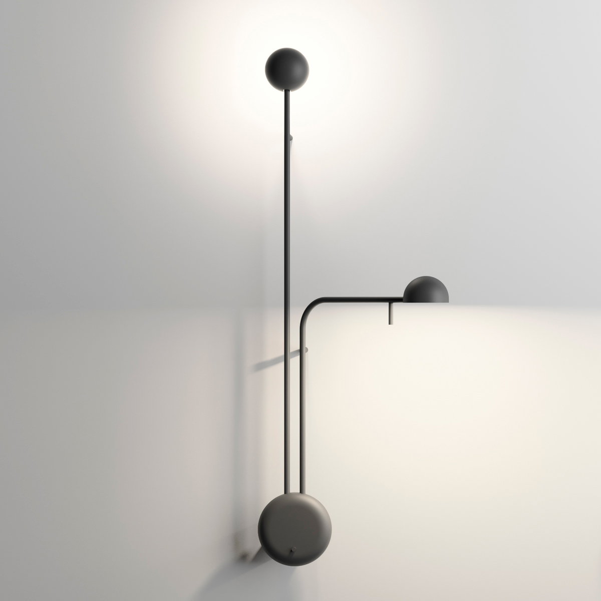 Vibia Pin 1686 LED Wandleuchte, schwarz matt
