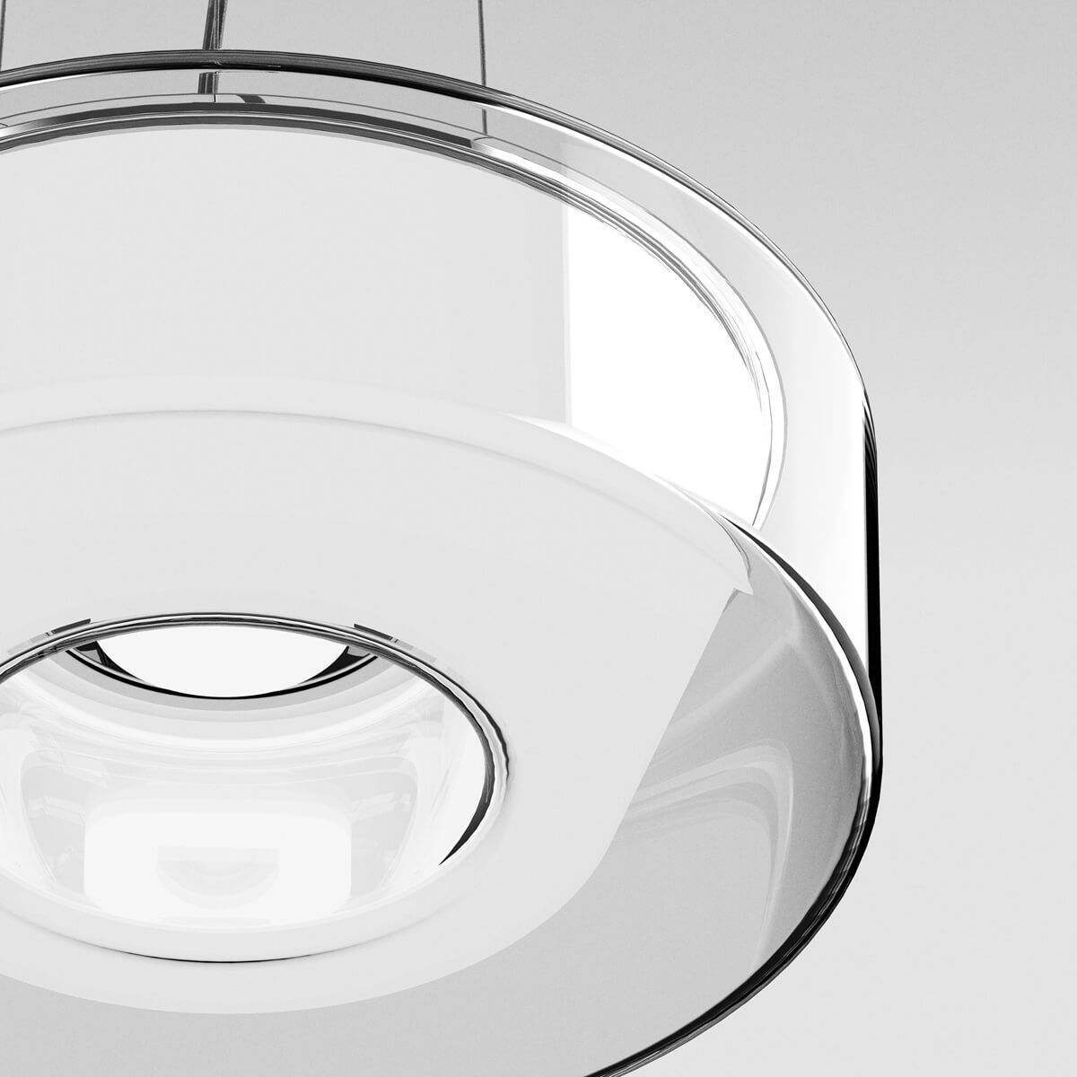 Serien.lighting Curling Suspension Rope S LED Pendelleuchte, 2700 K, Glas klar, Reflektor: konisch opal (©serien.lighting)