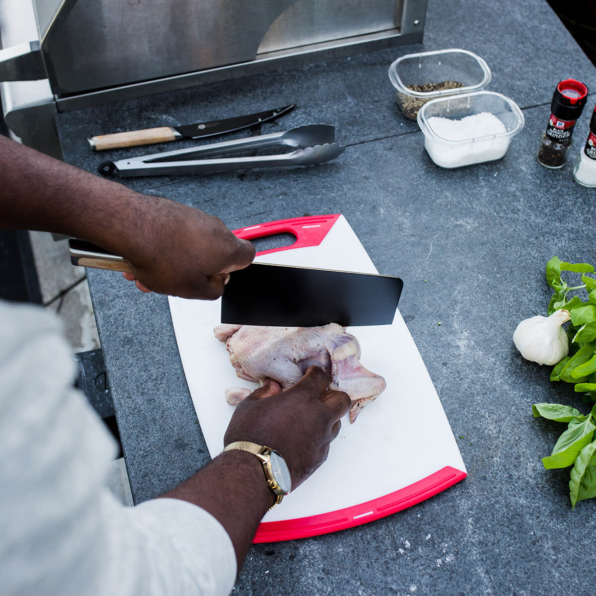 Everdure by heston blumenthal Hackmesser, Stahl titanbeschichtet