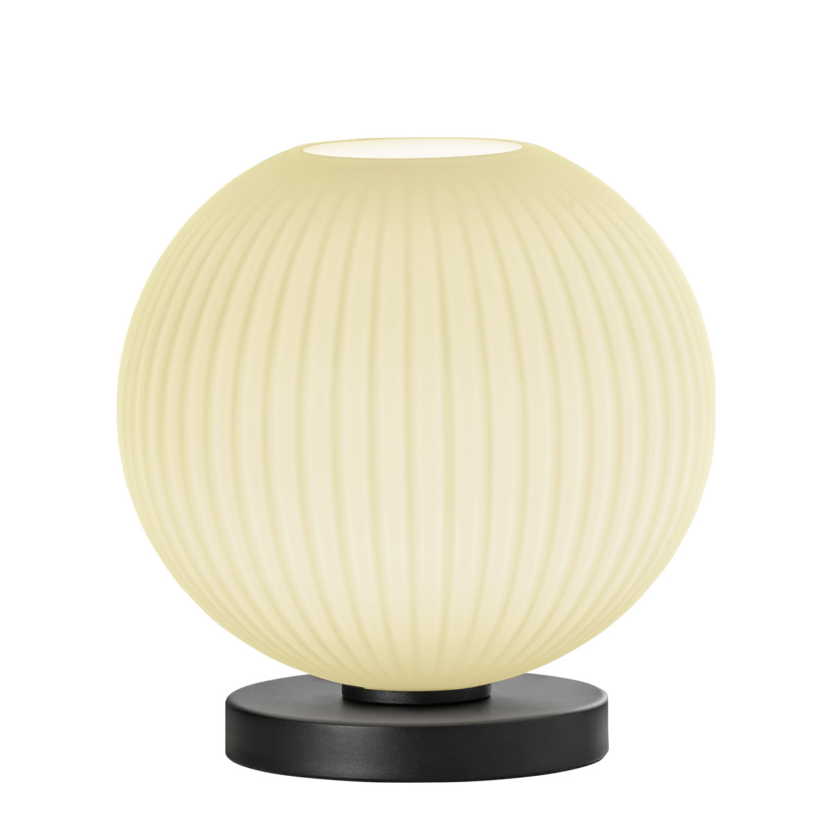 HELL Loft Tischleuchte, schwarz / Glas weiß Loft Tischleuchte