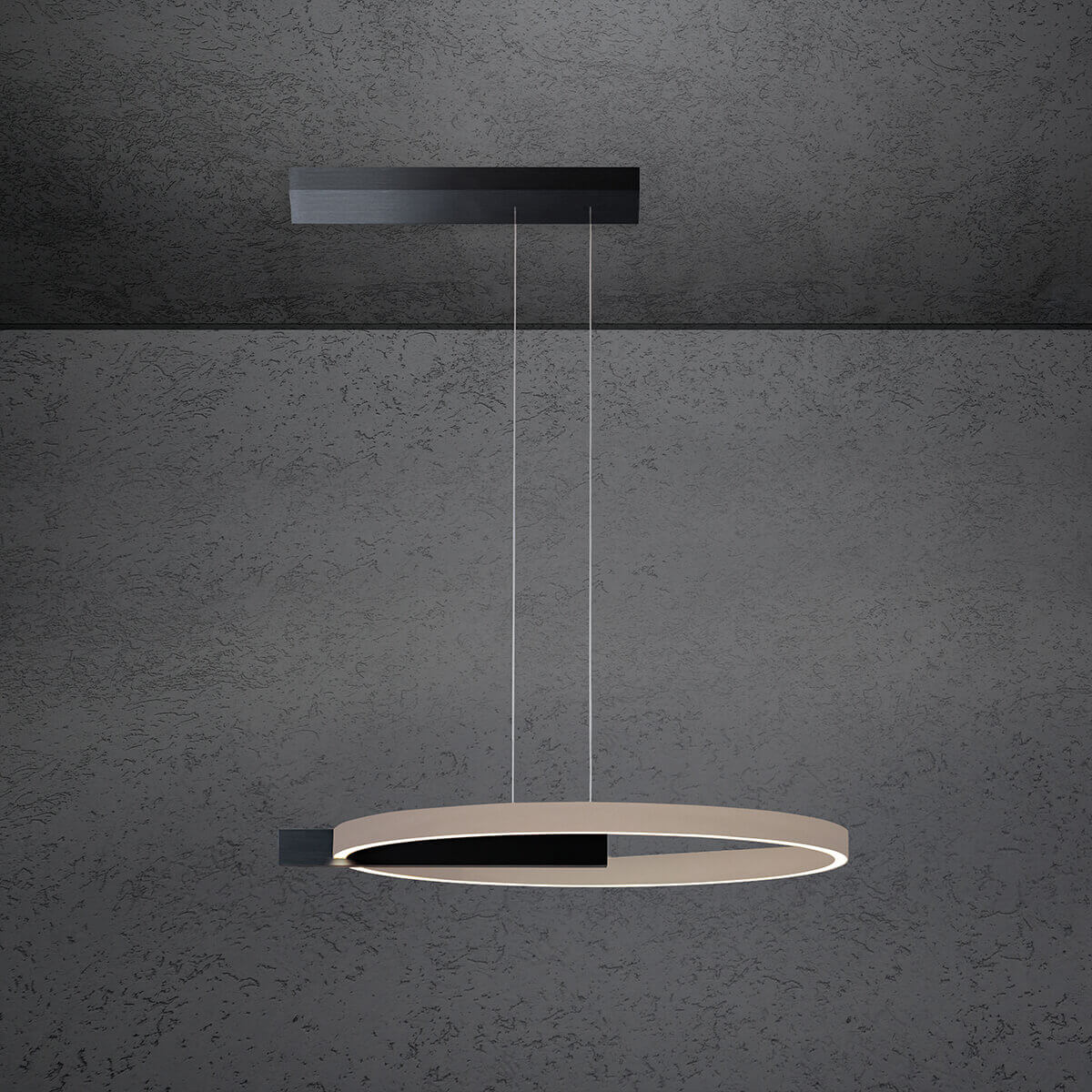 schwarz / taupe eloxal