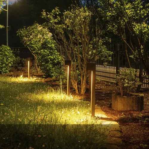 SNexolight outdoor lights as bollard lights for atmospheric garden and pathway lighting