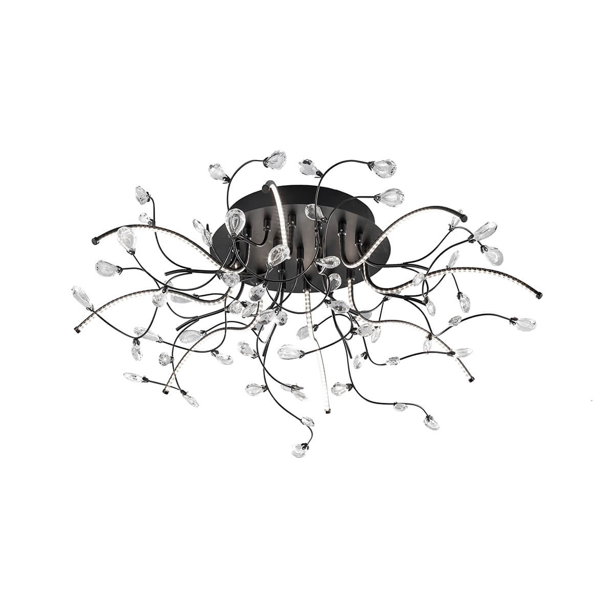 HELL Crystal LED Deckenleuchte, Ø: 77 cm, schwarz Crystal LED Deckenleuchte, Ø: 77 cm, Rückläufer