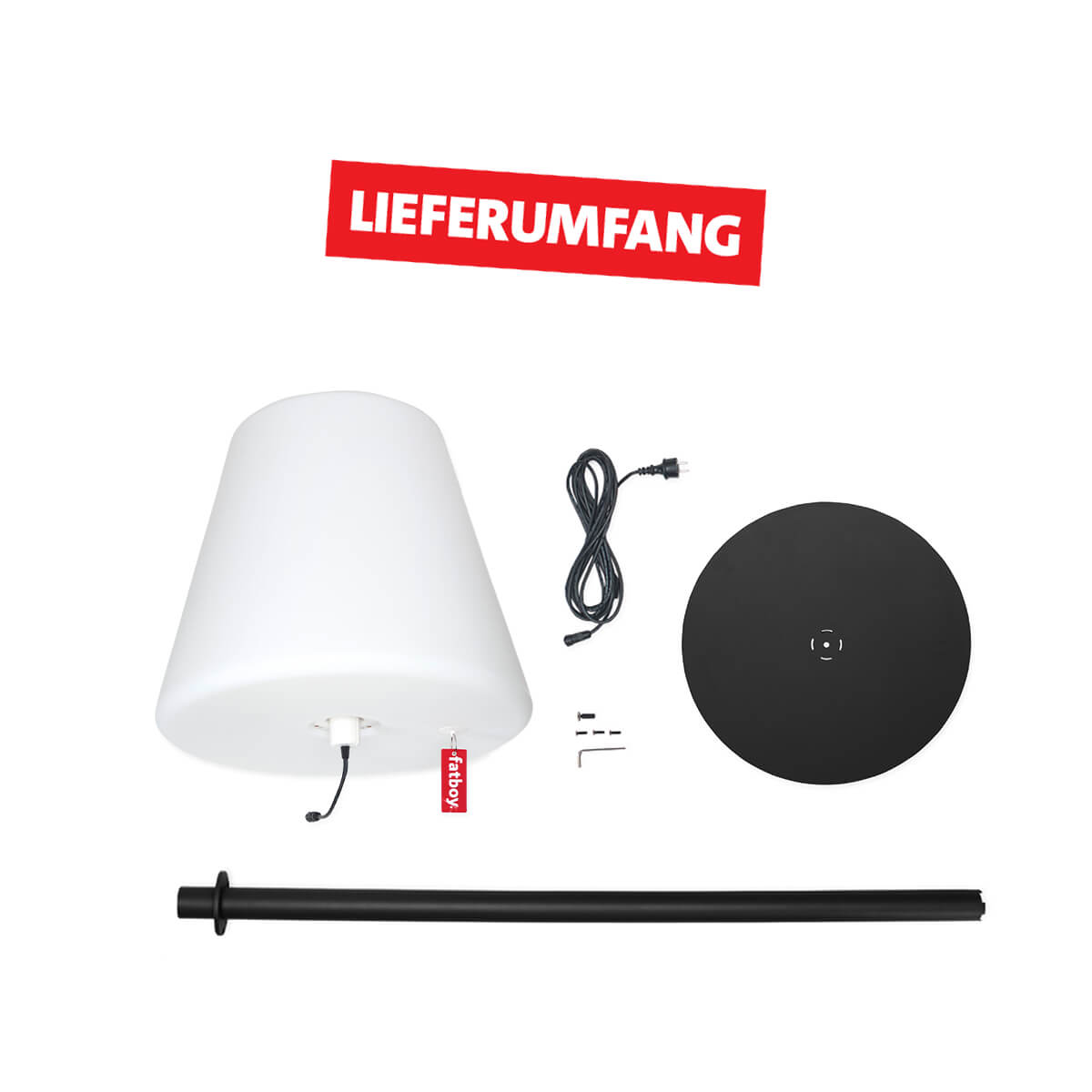 Fatboy Edison the Giant LED Stehleuchte, Lieferumfang
