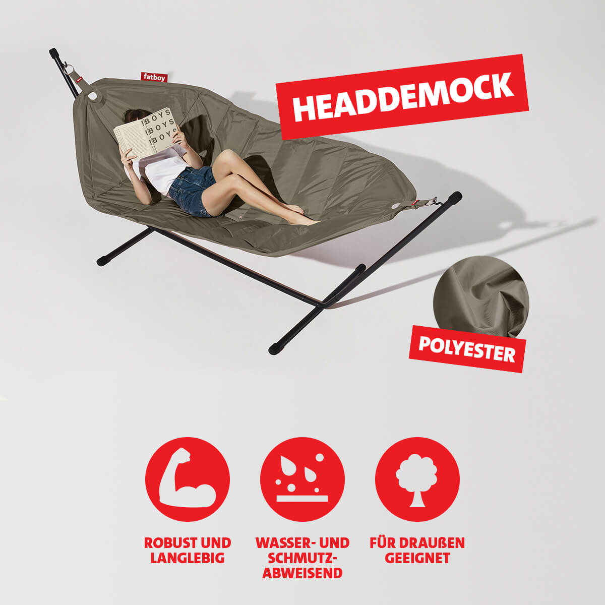 Fatboy Headdemock Deluxe Hängematte, taupe