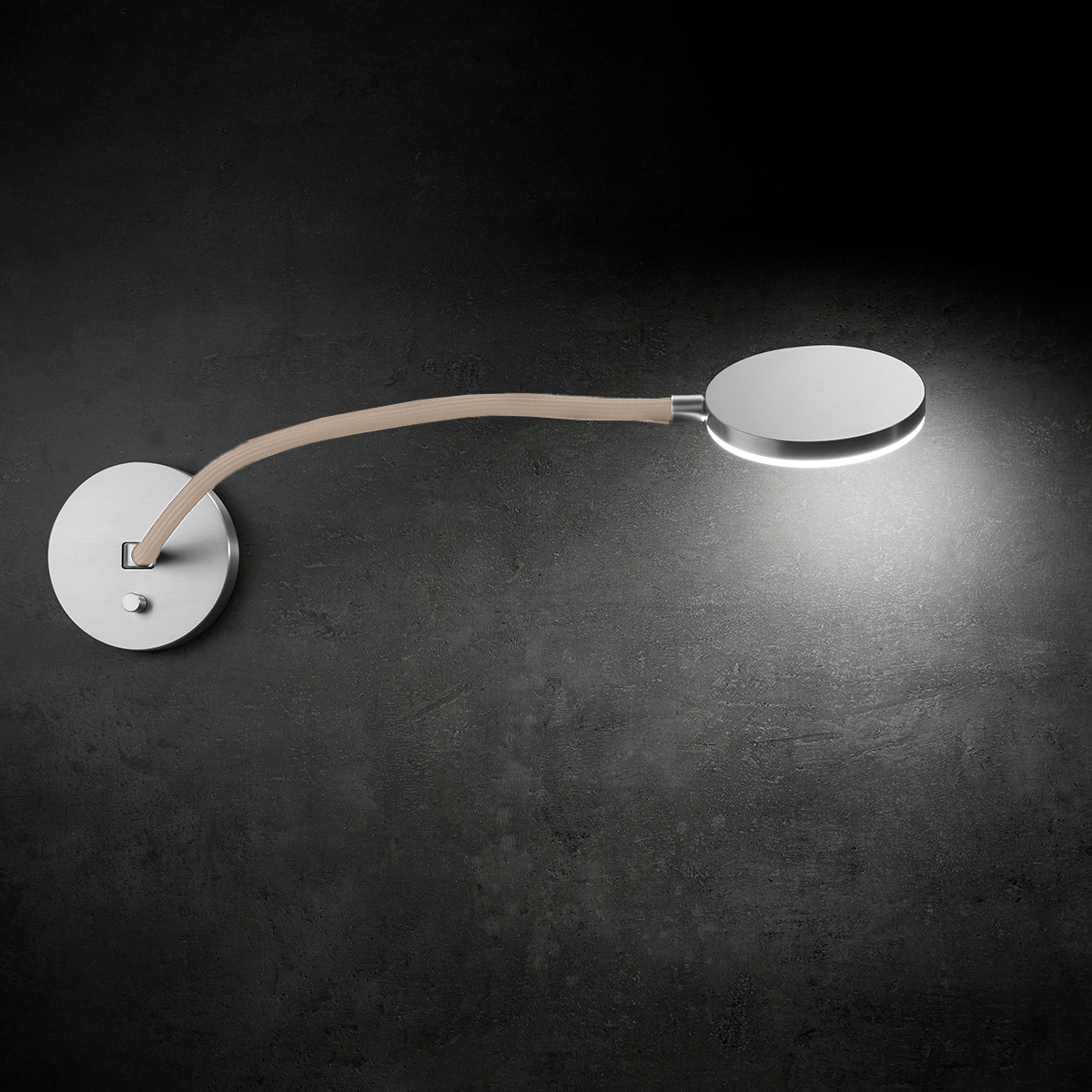 Holtkötter Flex W LED Wandleuchte, Aluminium matt / sand
