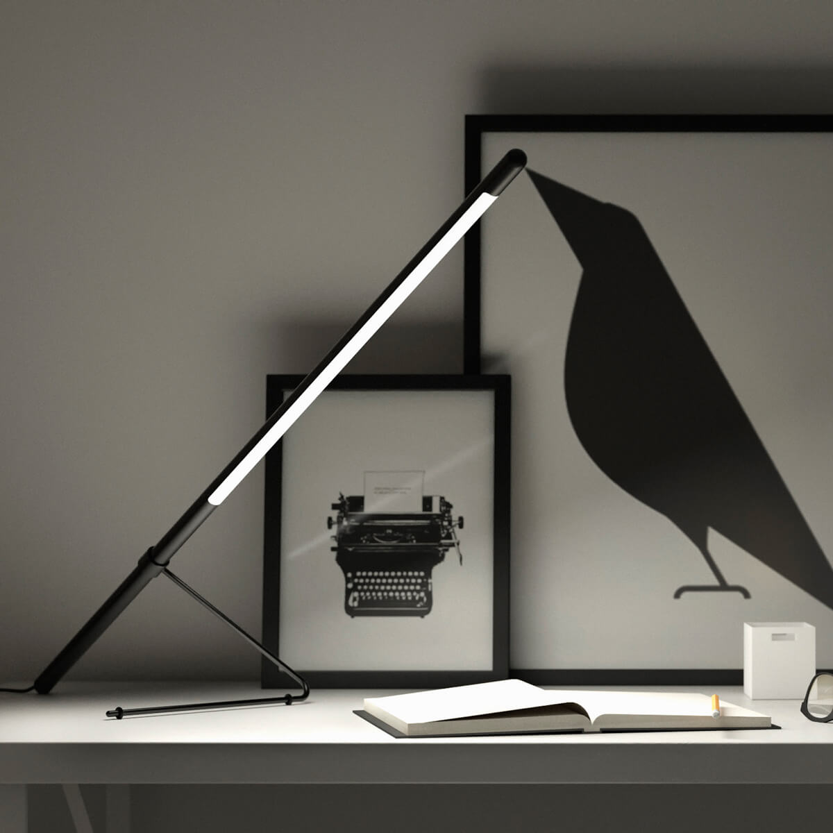 Belux Tubo LED Tischleuchte, schwarz