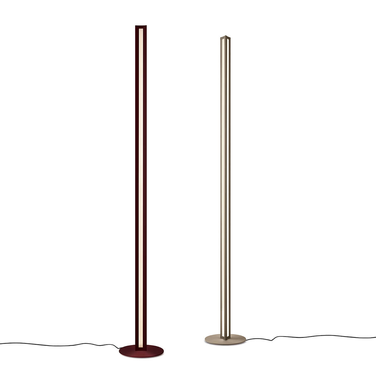 Foscarini Chiaroscura LED Terra, rosso scuro (dunkelrot) und titanio (titan)