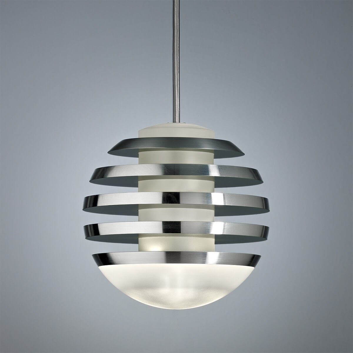 Tecnolumen Bulo LED Pendelleuchte, Aluminium / schwarz