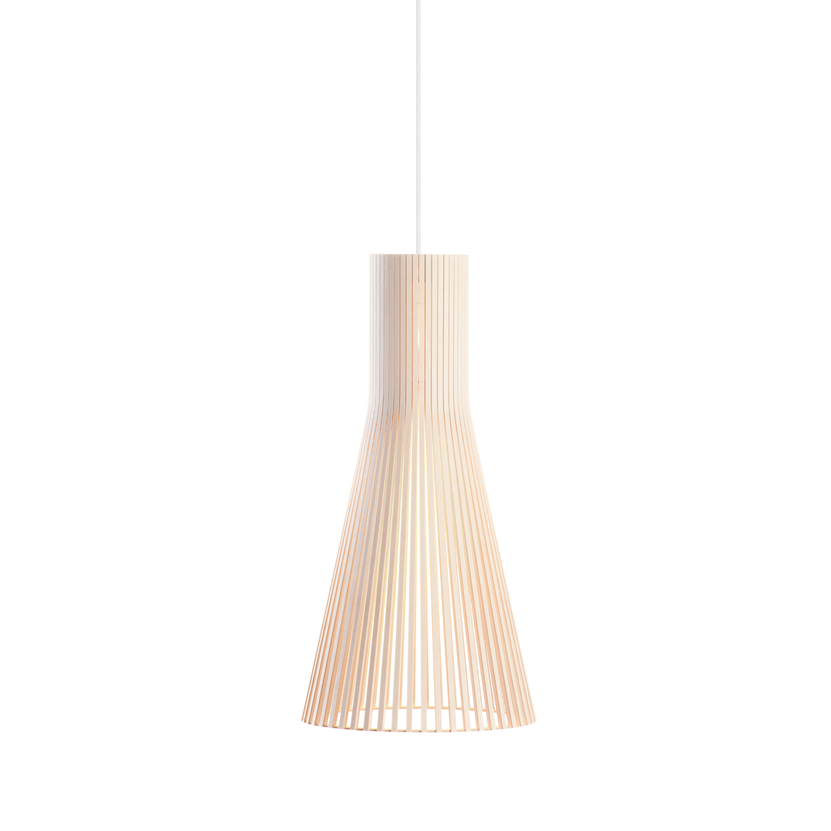 Secto Design Secto 4200 Pendelleuchte, Birke natur, Kabel: weiß