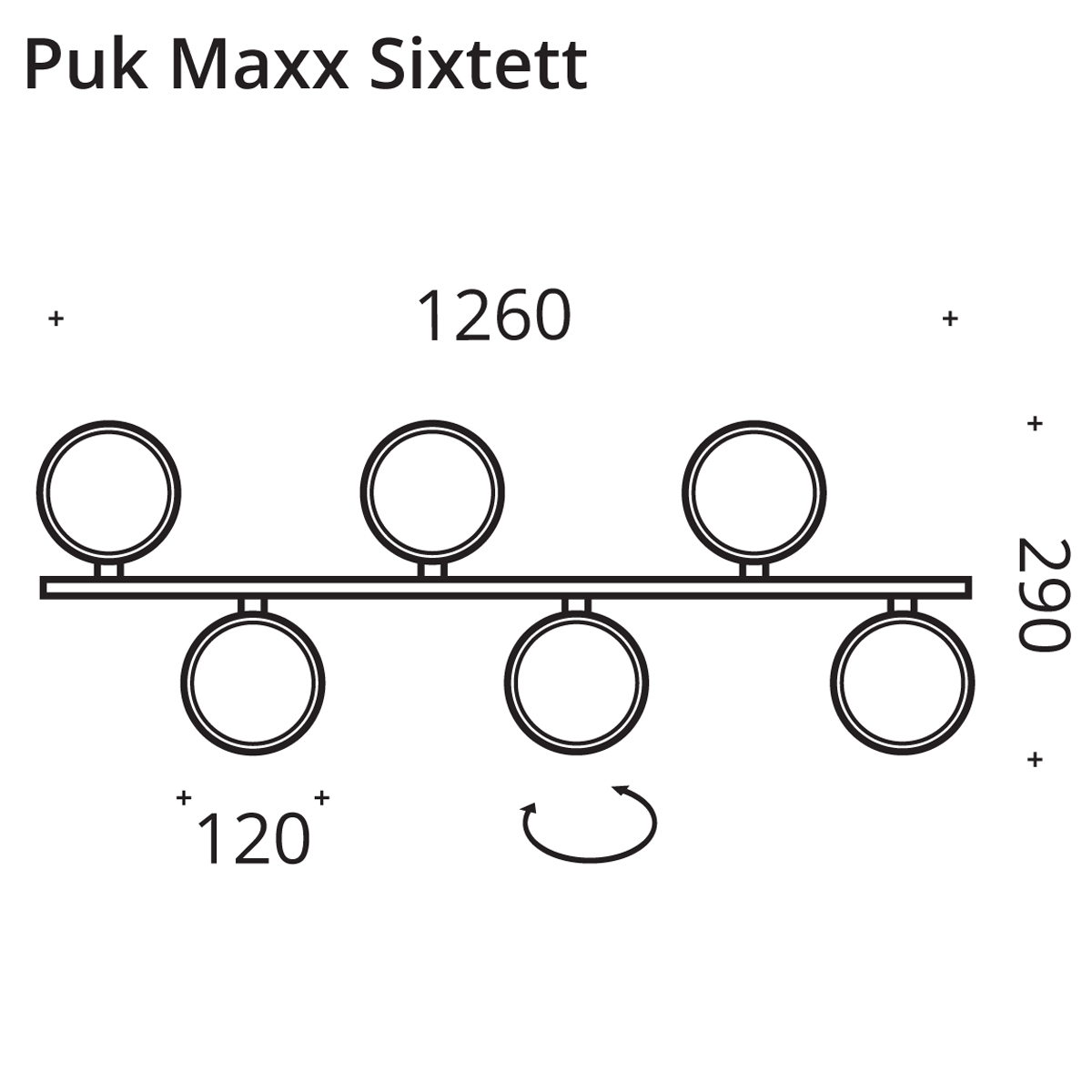 Top Light Puk Maxx Sixtett Pendelleuchte