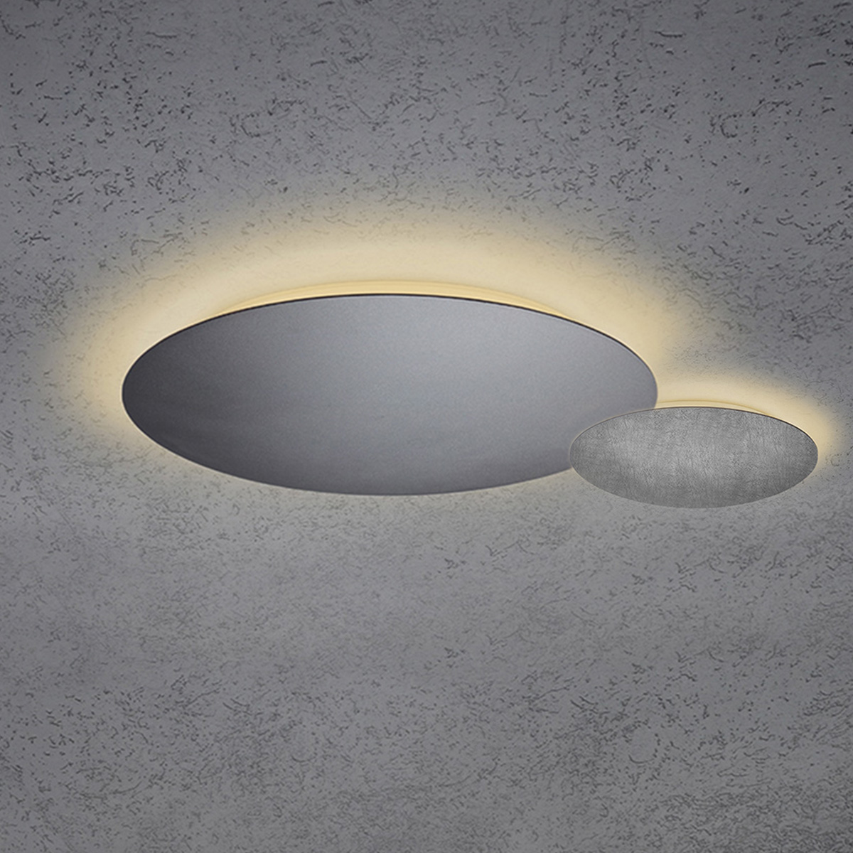 Escale Blade LED Wand- / Deckenleuchte, 2-flg., Ø 44 cm, anthrazit / Betonoptik