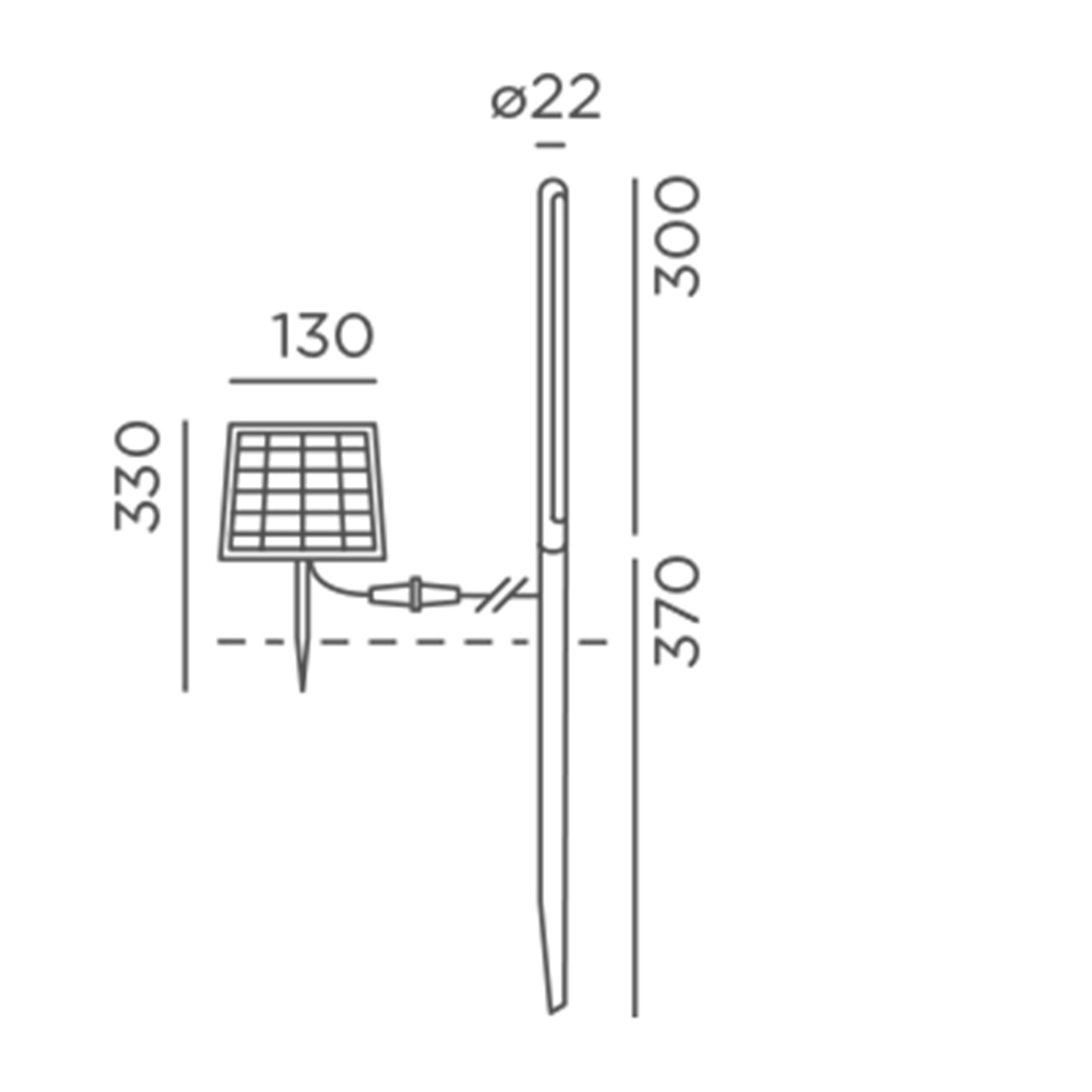 Kal solar LED Solarleuchte mit Erdspieß
