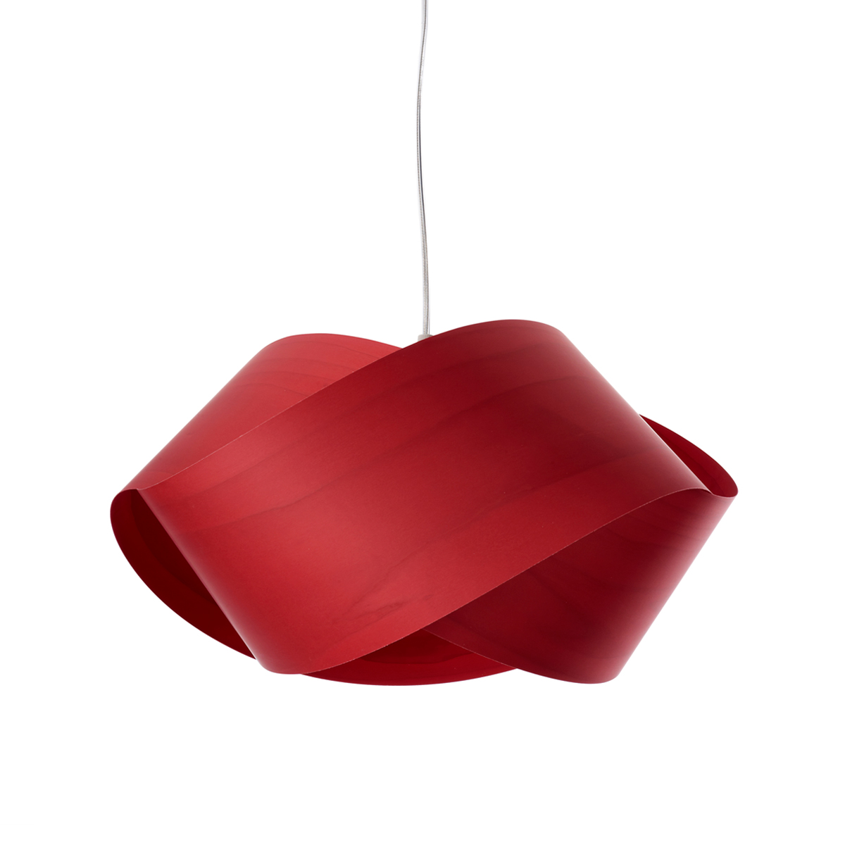 LZF Lamps Nut Pendelleuchte, Kabel: transparent, rot
