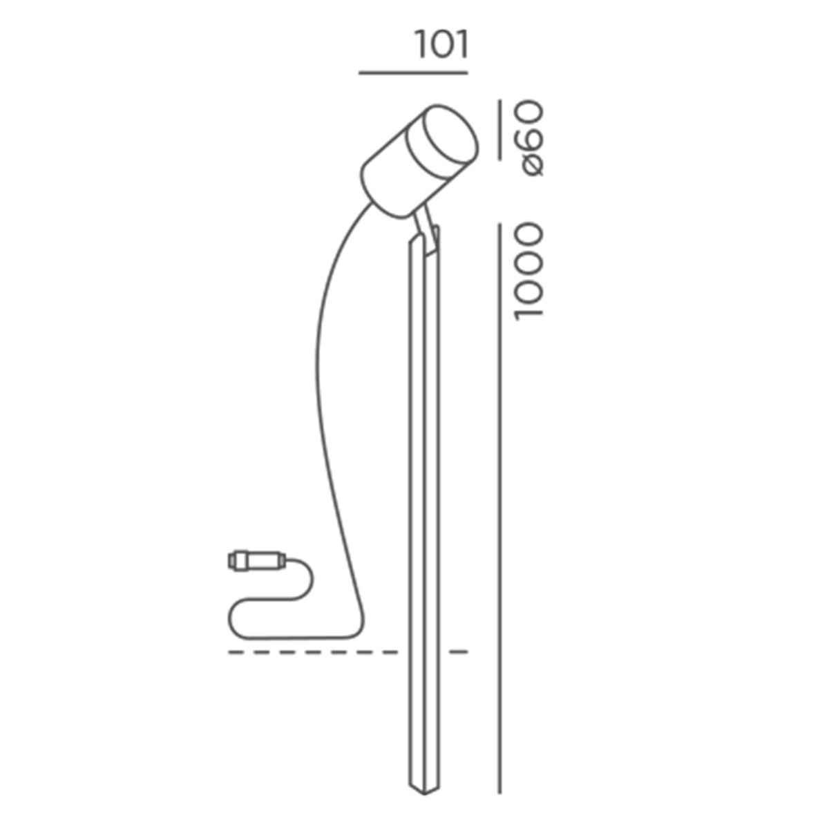 IP44.DE Piek Spot 100 LED Spießstrahler Connect (für unbefestigte Beet- und Grünanlagen)
