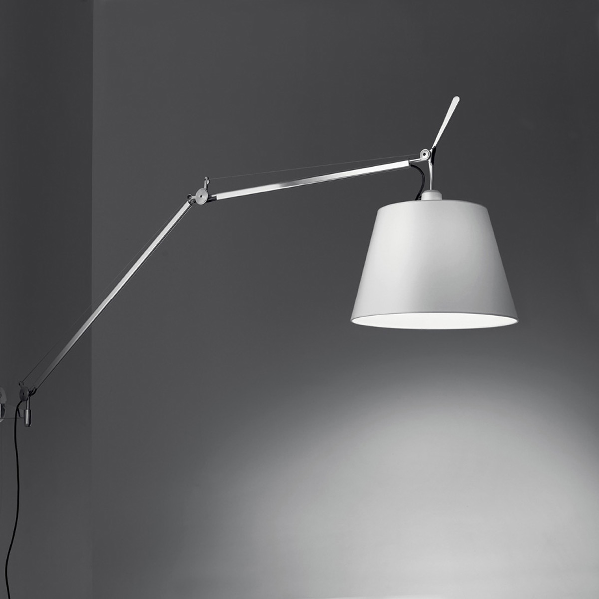 Artemide Tolomeo Mega Parete, Schirm: Seidensatin Ø: 32 cm