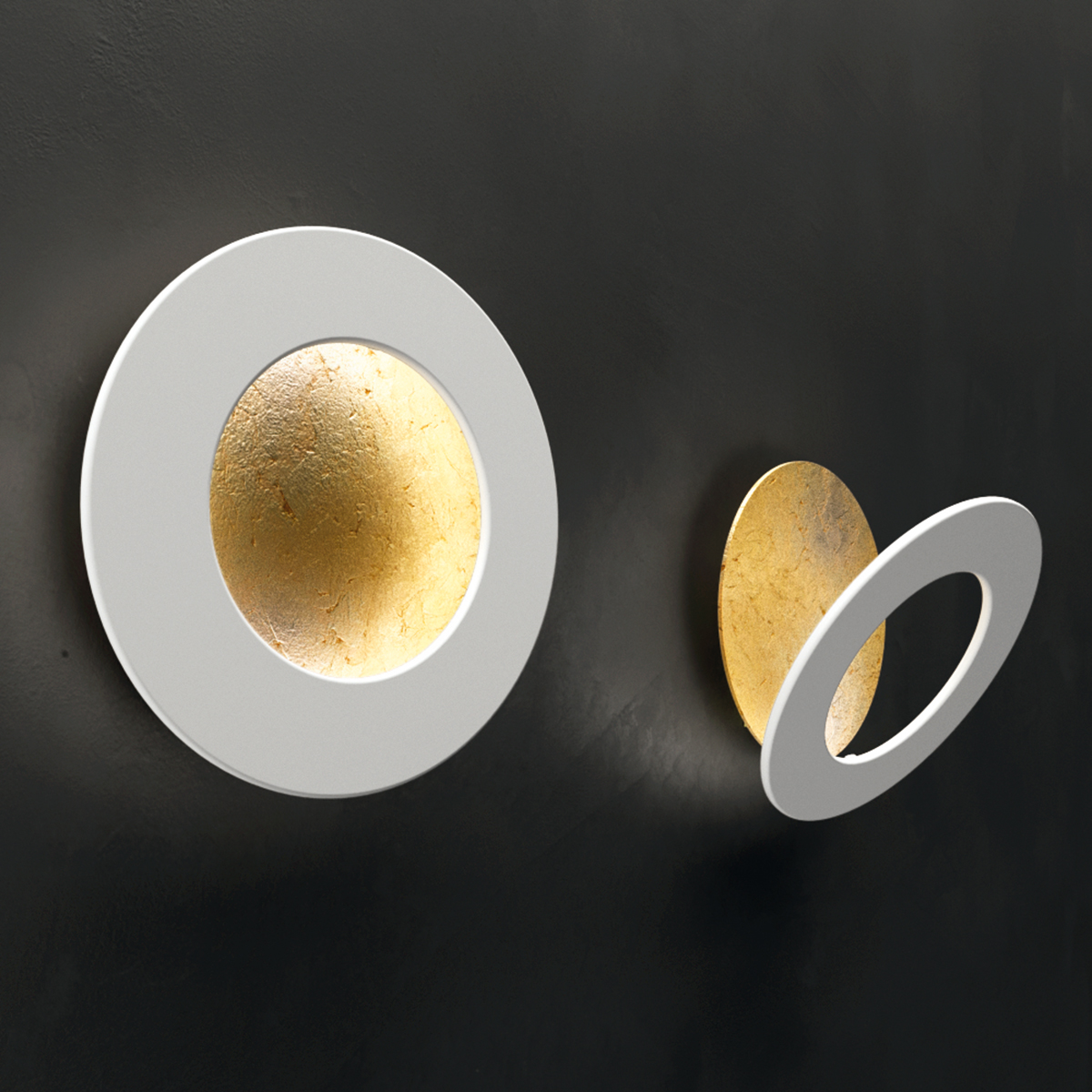 263-icone-vera-led-wandleuchte-weiss-blattgold-1200x1200 Icone Vera 21 LED Wandleuchte, weiß / Blattgold