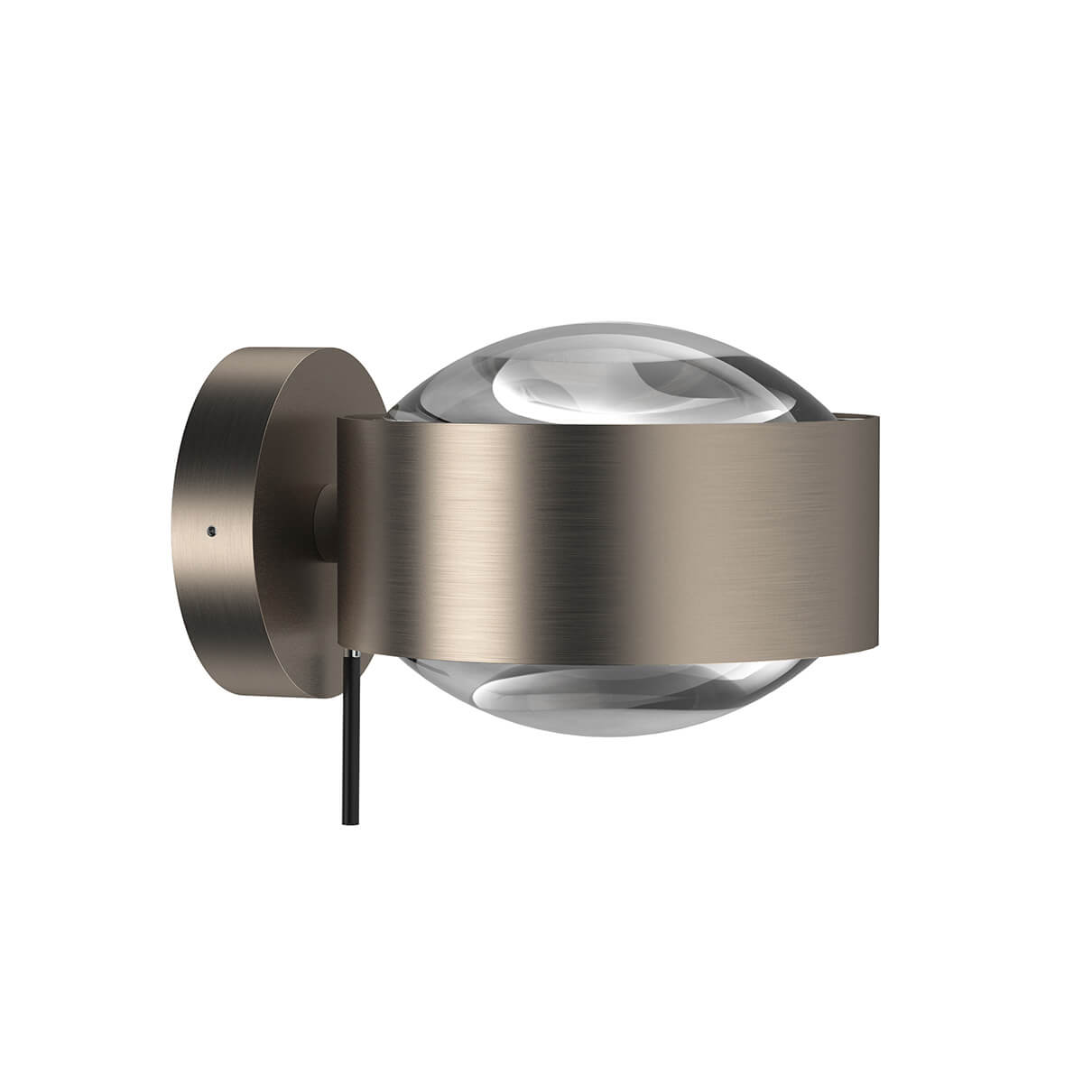 Top Light Puk Maxx Wall + Wandleuchte, Gehäuse, Nickel matt, mit Linse klar / Linse klar (nicht inbegriffen)