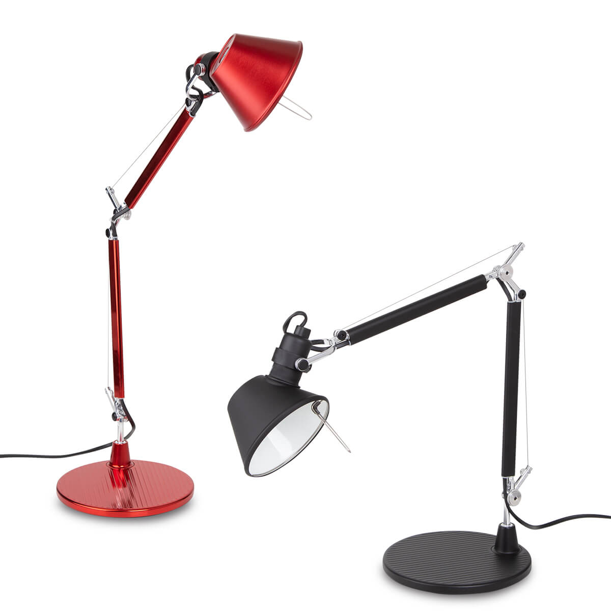 Artemide Tolomeo Micro Tavolo, orange und schwarz (©Leuchtenland.com)