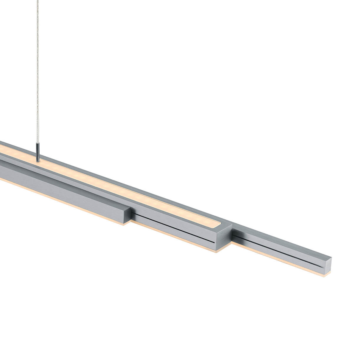 Bankamp Lightline III flex up & down LED Pendelleuchte, Tunable White & Vertical dim, Alu eloxiert, warmweiße Lichtfarbe