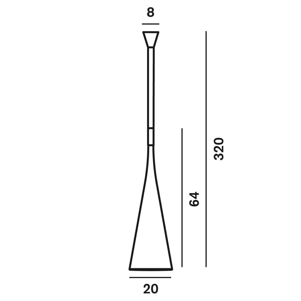 Foscarini Uto Tavolo / Sospensione, Maßzeichnung (Pendelleuchte)
