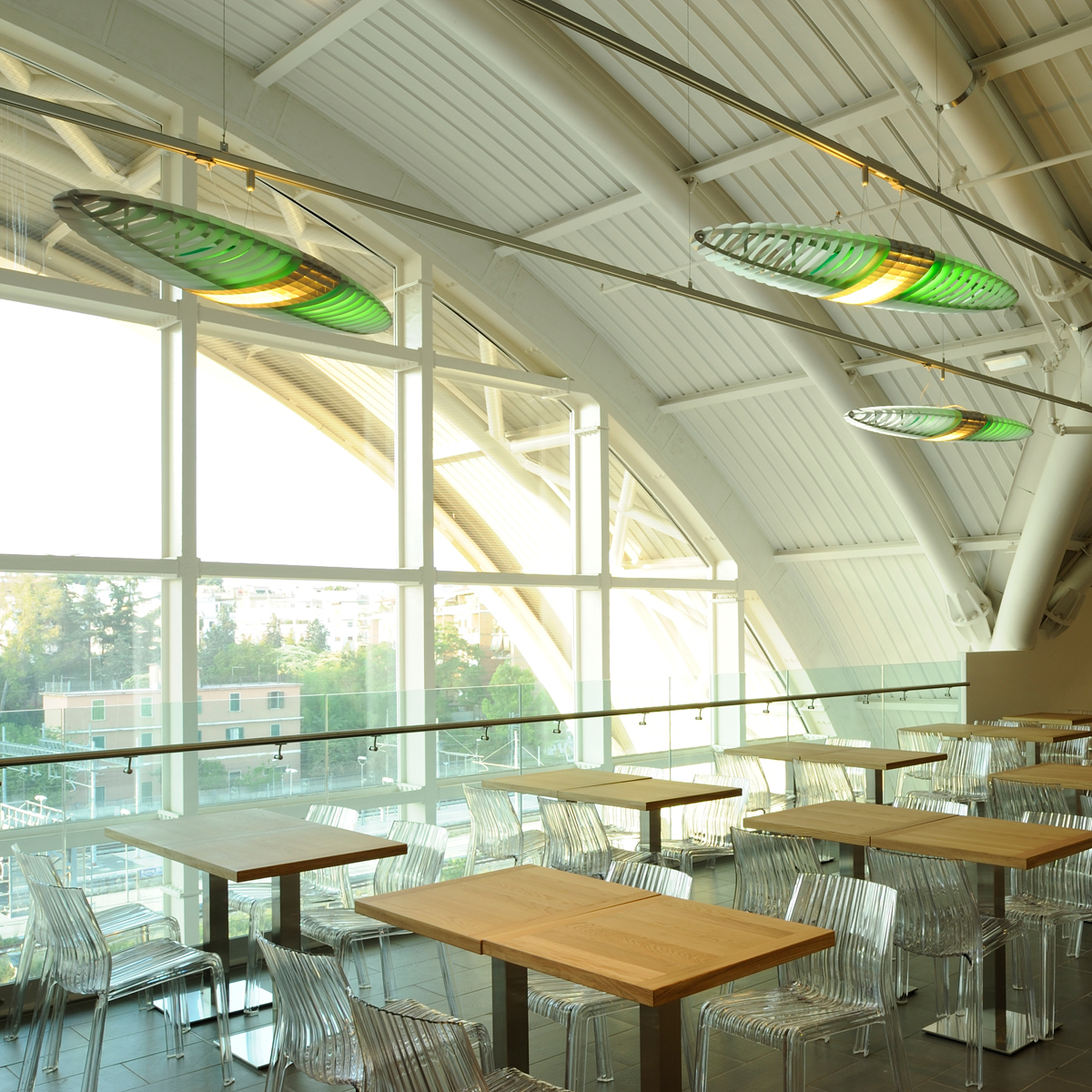 Luceplan Titania Sospensione, Aluminium, Farbfilter grün