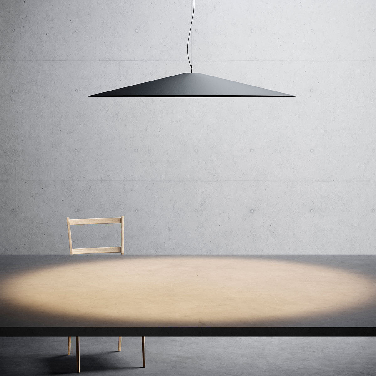 Luceplan Koinè LED Sospensione, Ø: 110 cm, schwarz matt