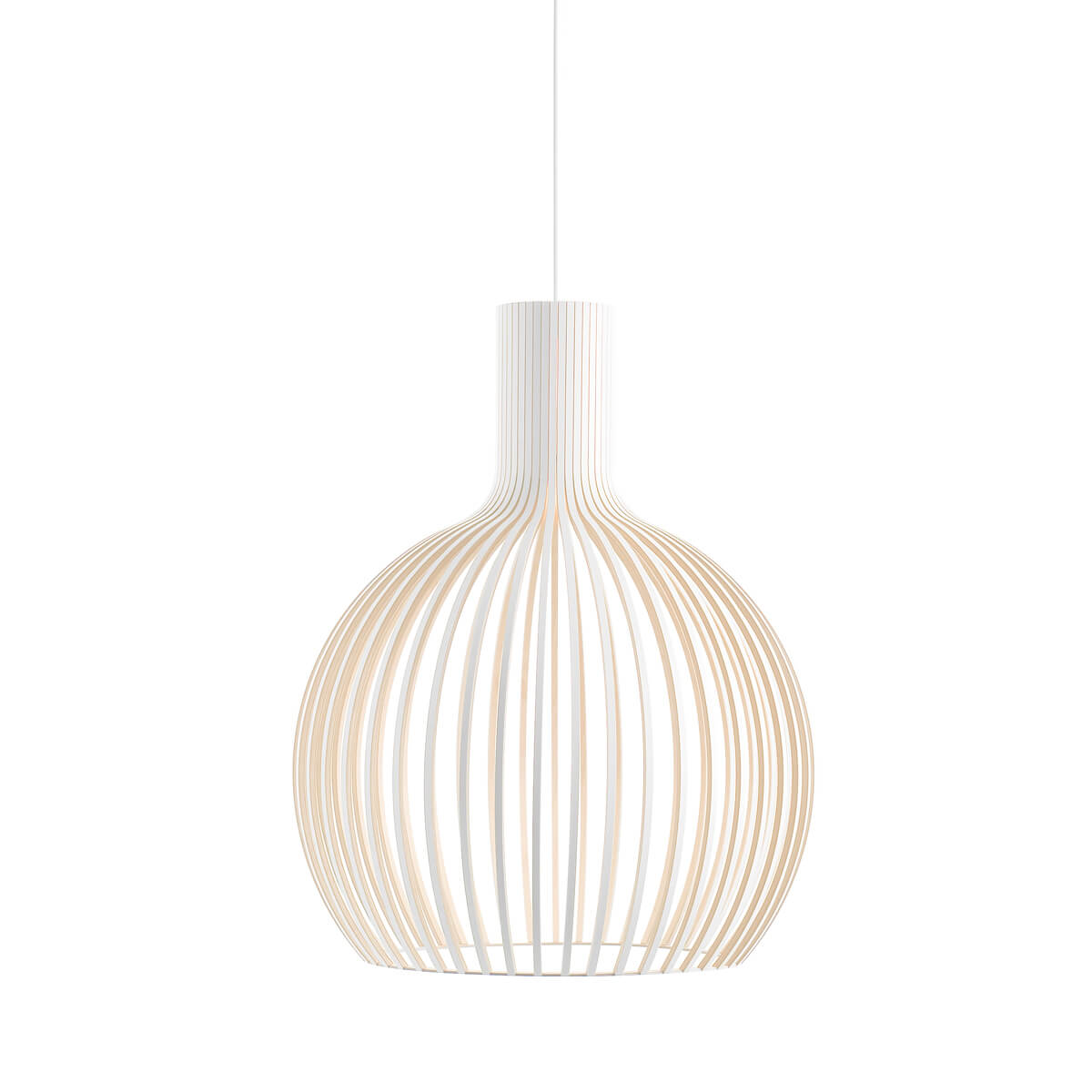 Secto Design Octo 4240 Pendelleuchte, weiß laminiert, Kabel: weiß