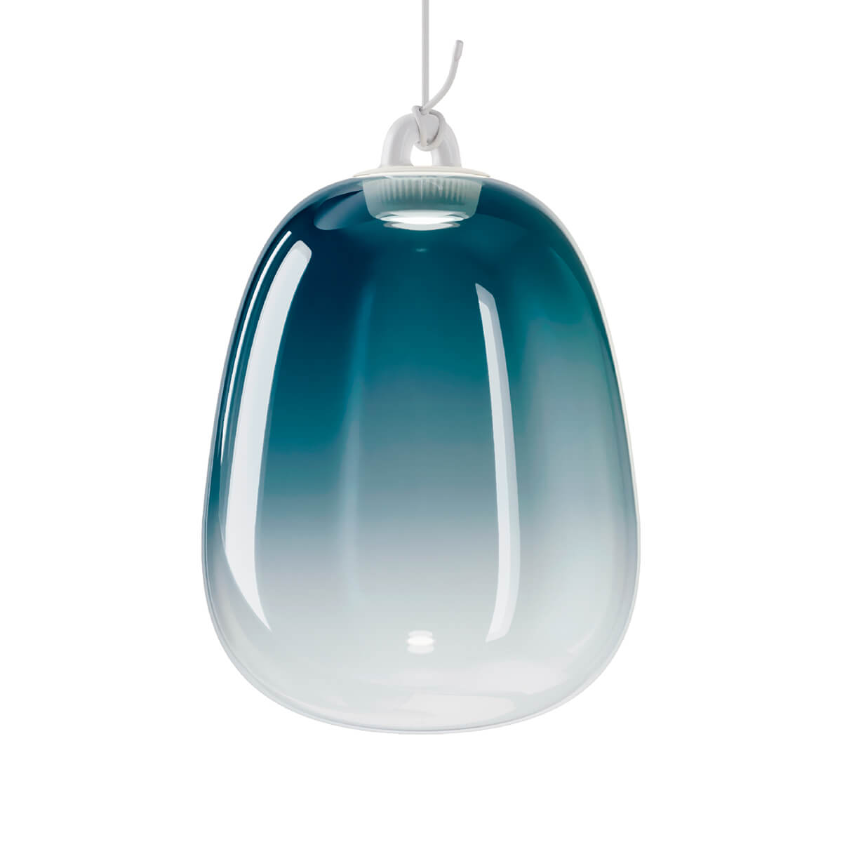 Lodes Oblò Large LED Pendelleuchte, blau metallisiert