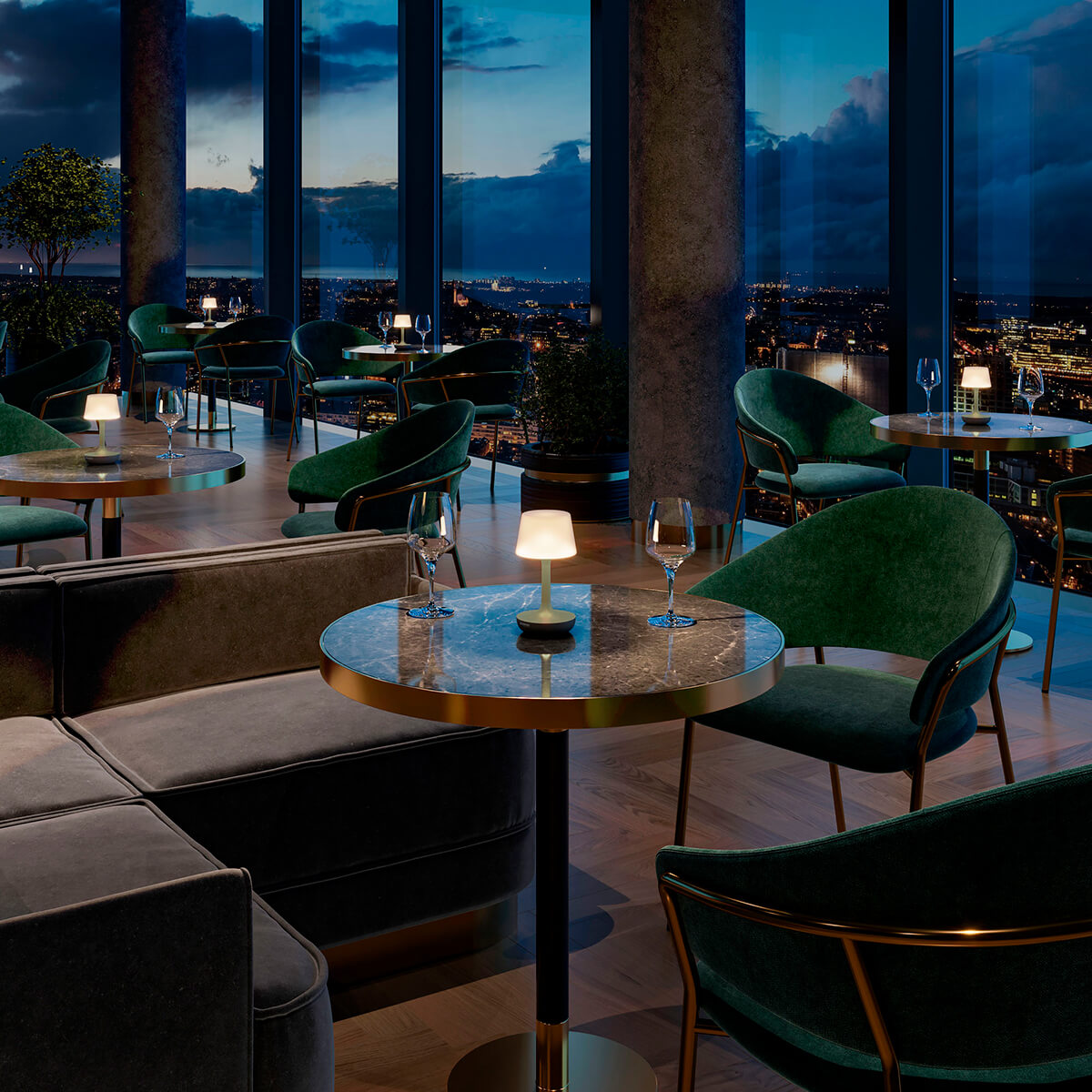 Sompex Ginn LED Akkuleuchte, olivgrün