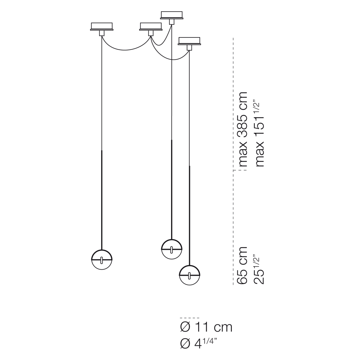 Cini & Nils Convivio new LED Sopratavolo Tre